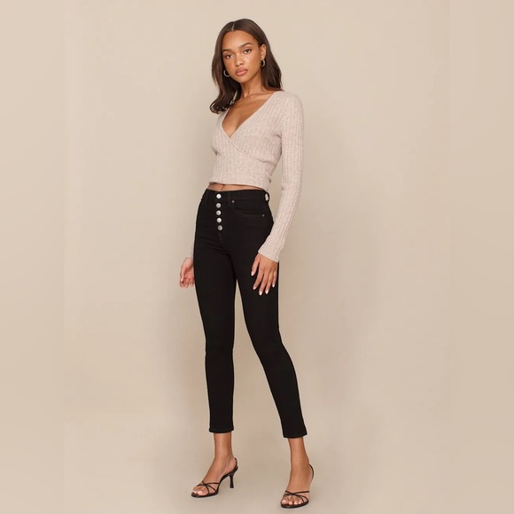 Reformation Harper Button Fly High Rise Skinny Jeans - Picture 1 of 8